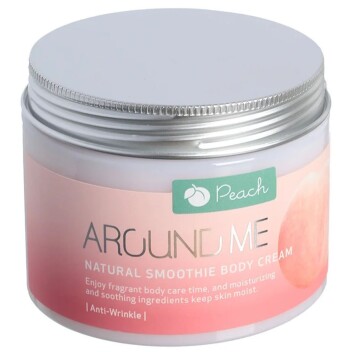 [WELCOS] Крем-смузи для тела с экстрактом персика Around Me Natural Smoothie Body Cream Peach, 300 мл
