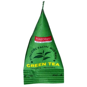 [PUREDERM] Грязевая маска для лица зелёный чай Green Tea Facial Mud Mask, 20 мл