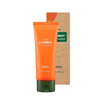 [OTTIE] Мягкая очищающая пенка на основе органической моркови Vegan Beta-Carrot Foam Cleanser, 100 мл