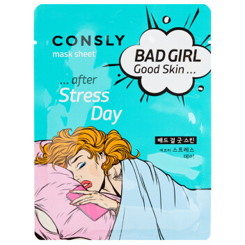 [CONSLY] Маска тканевая BAD GIRL «после вечеринки» Good Skin after Drinking Night Mask Sheet, 23 мл