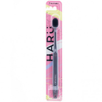 [TRIMAY] Зубная щетка с угольным напылением HARU Charcoal Toothbrush, 1 шт