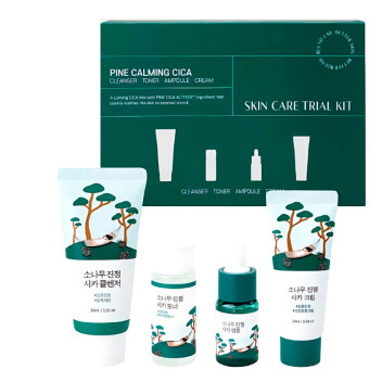 [ROUND LAB] Набор PINE CALMING CICA TRIAL KIT (Пенка 30 мл/ Тонер 20 мл/ Сыворотка 10 мл/ Крем 20 мл)