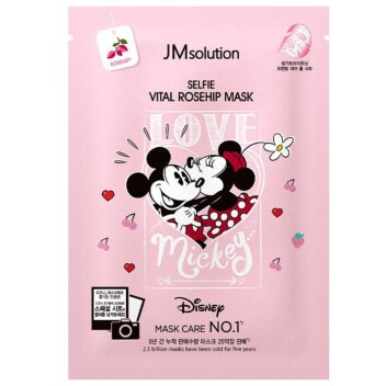 [JMSOLUTION] Тканевая маска с экстрактом шиповника Disney Selfie Vital Rosehip Mask, 30 мл
