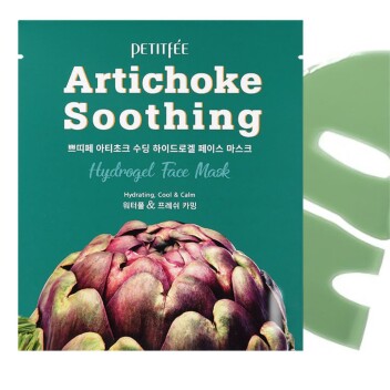 [PETITFEE] Противоотечная гидрогелевая маска с артишоком Artichoke Soothing Hydrogel Face Mask, 32 гр