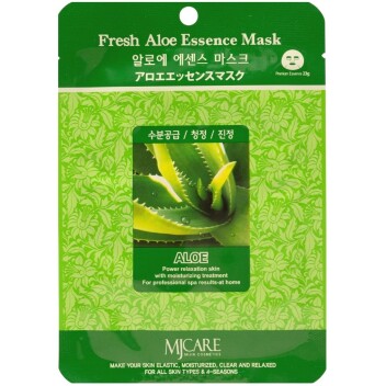 [MJCARE] Маска тканевая для лица алоэ Aloe Essence Mask Pack, 23 гр
