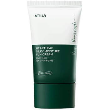 [ANUA] Успокаивающий солнцезащитный крем с хауттюйнией Heartleaf Silky Moisture Sun Cream SPF50+ PA++++, 50 мл