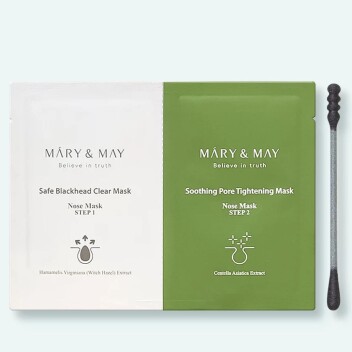 [MARY & MAY] Маска для носа от черных точек Daily Safe Black Head Clear Nose Mask, 2*3,5 гр