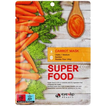 [EYENLIP] Маска на тканевой основе с экстрактом моркови Super Food Mask # Carrot, 23 мл