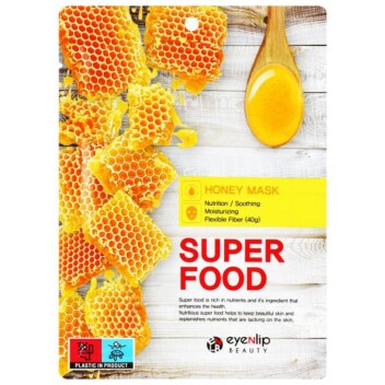 [EYENLIP] Маска на тканевой основе с экстрактом меда Super Food Mask # Honey, 23 мл