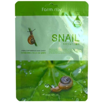[FARM STAY] Тканевая маска с муцином улитки Snail Visible Difference Mask sheet Pack, 23 мл