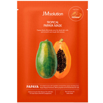 [JMSOLUTION] Тканевая маска выравнивающая с папайей Tropical Papaya Mask, 28 мл