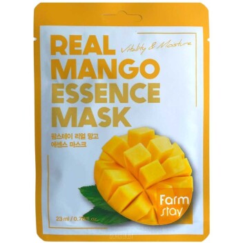 [FARM STAY] Тканевая маска для лица Манго Real Essence Mask Mango, 25 мл