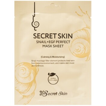 [SECRET SKIN] Тканеавая маска для лица с экстрактом улитки SNAIL+EGF PERFECT MASK SHEET, 20 гр