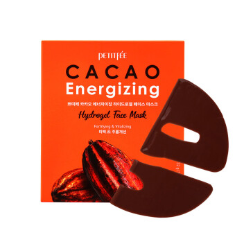 [PETITFEE] Тонизирующая гидрогелевая маска для лица с какао Cacao Energizing Hydrogel Face Mask, 32 гр