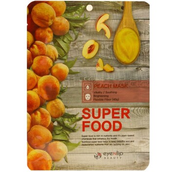 [EYENLIP] Маска для лица тканевая SUPER FOOD PEACH MASK, 23 мл