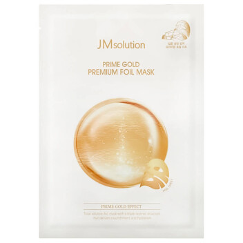 [JMSOLUTION] Тканевая маска трехслойная увлажняющая с коллоидным золотом Prime Gold Premium Foil Mask, 35 мл