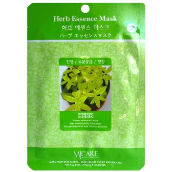 [MJCARE] Маска тканевая для лица Экстракты трав Herb Essence Mask, 23 мл