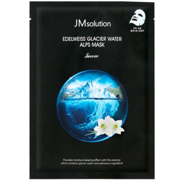 [JMSOLUTION] Тканевая целлюлозная маска с эдельвейсом Edelweiss Glacier Water Alps Mask Snow, 30 мл
