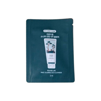 [ROUND LAB] Успокаивающая очищающая пенка для лица (пробник) PINE CALMING CICA CLEANSER, 2 мл