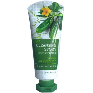 [WELCOS] Пенка для умывания осветляющая Cleansing Story Foam Cleansing (Cucumber), 120 мл