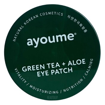 [AYOUME] Патчи для глаз от отечности с экстрактом зеленого чая и алоэ GREEN TEA+ALOE EYE PATCH, 60 шт