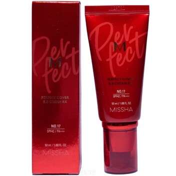 [MISSHA] ББ крем с максимальной кроющей способностью тон 17 Perfect Cover BB Cream, 50 мл