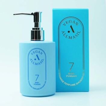 [ALLMASIL] Гель для душа с ароматом хлопка 7 CERAMIDE PERFUME SHOWER GEL Baby Powder, 300 мл