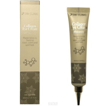 [3W CLINIC] Крем для глаз КОЛЛАГЕН/ОСВЕТЛЯЮЩИЙ Collagen Whitening Eye Cream, 40 мл