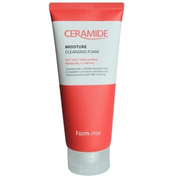 [FARM STAY] Пенка очищающая с керамидами Ceramide Moisture Cleansing Foam, 180 мл