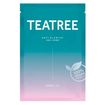 [BARULAB] Маска тканевая веганская себорегулирующая с чайным деревом The Clean Vegan Teatree Mask, 23 гр