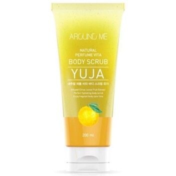 [WELCOS] Скраб для тела с экстрактом юдзу Around Me Natural Perfume Vita Body Scrub Yuja, 200 мл