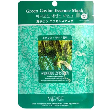 [MJCARE] Маска тканевая для лица Морской виноград Green Caviar Essence Mask, 23 гр
