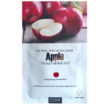 [COS.W] Тканевая маска для лица с экстрактом яблока My Real Skin Apple Mask, 23 мл