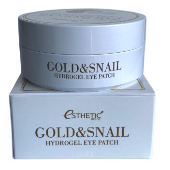 [ESTHETIC HOUSE] Гидрогелевые патчи для глаз ЗОЛОТО/УЛИТКА  Gold&Snail Hydrogel Eye Patch, 60 шт