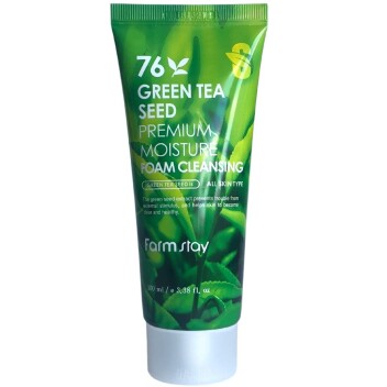 [FARM STAY] Пенка для умывания Green Tea Seed Premium Moisture Foam Cleansing, 100 мл