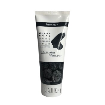 [FARM STAY] Пенка очищающая с древесным углём Charcoal Pure Cleansing Foam, 180 мл