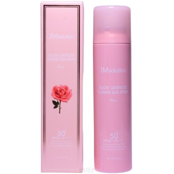 [JMSOLUTION] Солнцезащитный спрей с экстрактом розы Glow Luminous Flower Sun Spray Rose SPF50+ PA++++, 180 мл