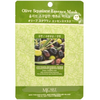[MJCARE] Маска тканевая для лица Олива Olive Squalane Essence Mask, 23 мл