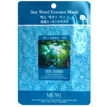 [MJCARE] Маска тканевая для лица Морские водоросли Sea Weed Essence Mask, 23 мл