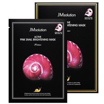 [JMSOLUTION] Ультратонкая маска с муцином улитки Active Pink Snail Brightening Mask Prime, 33 мл