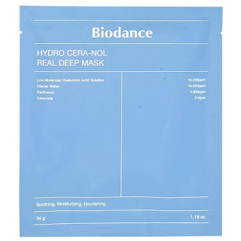 [BIODANCE] Маска восстанавливающая гидрогелевая с пантенолом и керамидами Hydro Cera-nol Real Deep Mask, 34 г