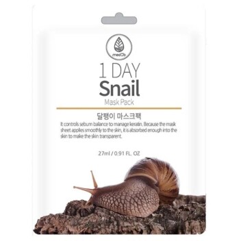 [MEDB] Маска на тканевой основе с экстрактом муцина улитки 1 Day Snail Mask Pack, 27 мл
