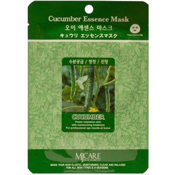 [MJCARE] Маска тканевая для лица Огурец Cucumber Essence Mask, 23 гр