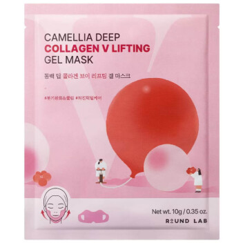 [ROUND LAB] Маска для подтяжки лица CAMELLIA DEEP COLLAGEN V LIFTING GEL MASK, 10 г