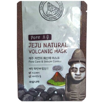 [WELCOS] Маска для лица тканевая очищающая Jeju Nature’s Volcanic Ash Mask, 20 мл