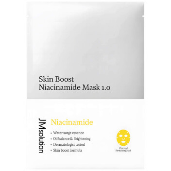 [JMSOLUTION] Тканевая маска с ниацинамидом для сужения пор Skin Boost Niacinamide Mask 1.0, 30 мл