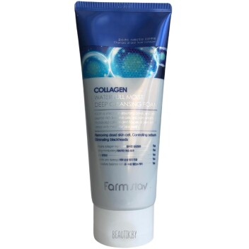 [FARM STAY] Пенка для лица коллагеновая Collagen Water Full Moist Deep Cleansing Foam, 180 мл
