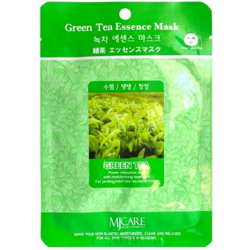 [MJCARE] Маска тканевая для лица Зеленый чай Green Tea Essence Mask, 23 мл