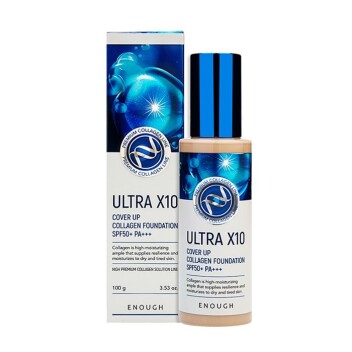 [ENOUGH] Основа тональная с коллагеном 21 тон Ultra X10 cover up Collagen foundation, 100 гр
