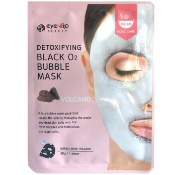 [EYENLIP] Маска тканевая кислородная DETOXIFYING BLACK O2 BUBBLE MASK VOLCANO, 20 мл